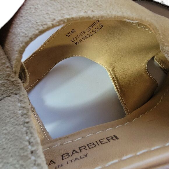 Barbara Barbieri Leather Wedges Block Heel Ankle Strap Sandals Wedge - Picture 4 of 8